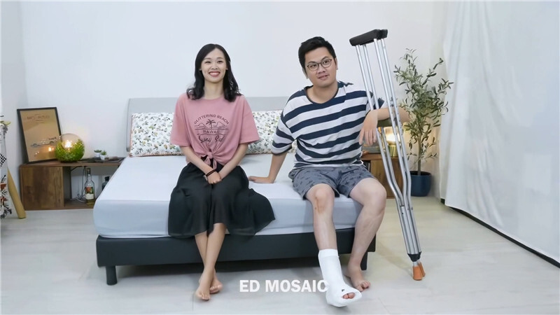 ED Mosaic 新人！ 24歲女友若若性慾太強⭐體殘的男友希望我找兩位帥哥陪她玩3P初體驗[MP4/1900MB]