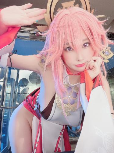 [Cosplay] Ringo Mitsuki 林檎蜜紀 – Naughty Yae Miko えっち八重神子