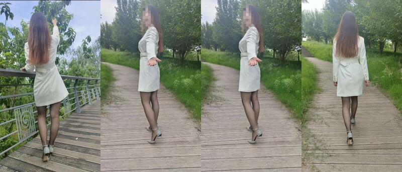 自稱原創大神【大胸嫂子會噴水】端莊製服黑絲高跟，野戰就要被人看到才刺激