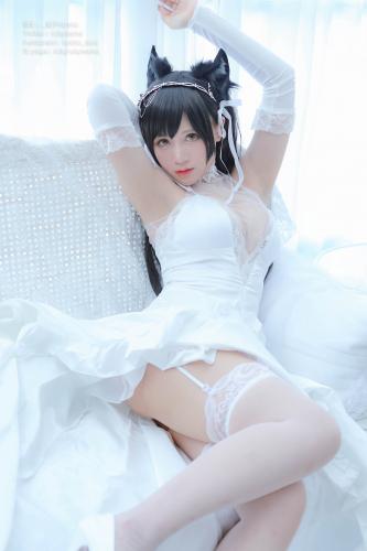 [Cosplay] Nyako 喵子 – Atago Wedding Dress 爱宕婚纱