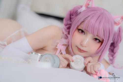 [Fantasy Factory] Xiaoding 小丁 – Patreon 2022.04 Pink Cat