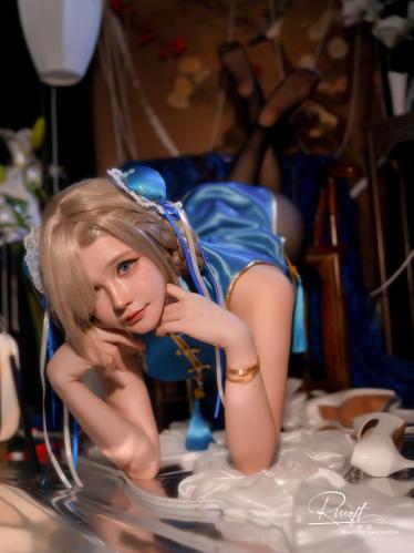 [Cosplay] Feather_rr 前羽_rr – Ichinose Asuna doujin cheongsam 一之濑明日奈同人旗袍