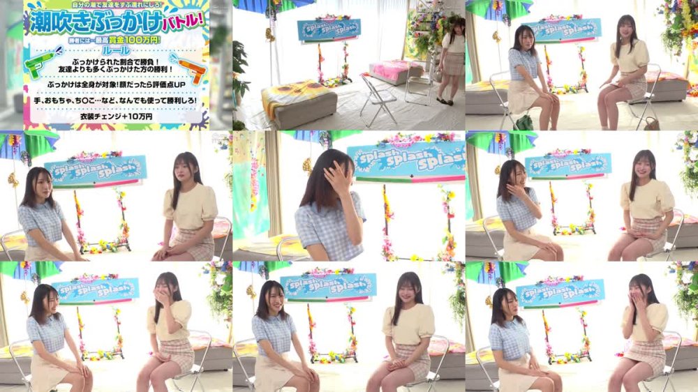 +++ [FHD] DVMM-225 一般男女モニタリングAV イキ潮大噴出！親友同士の女子大生が潮吹きぶっかけバトル！相互潮吹きで決壊しちゃったWオマ○コはデカチン挿入でハメ潮が止まらない！びしょ濡れ4P乱交で仲良く連続スプラッシュ！