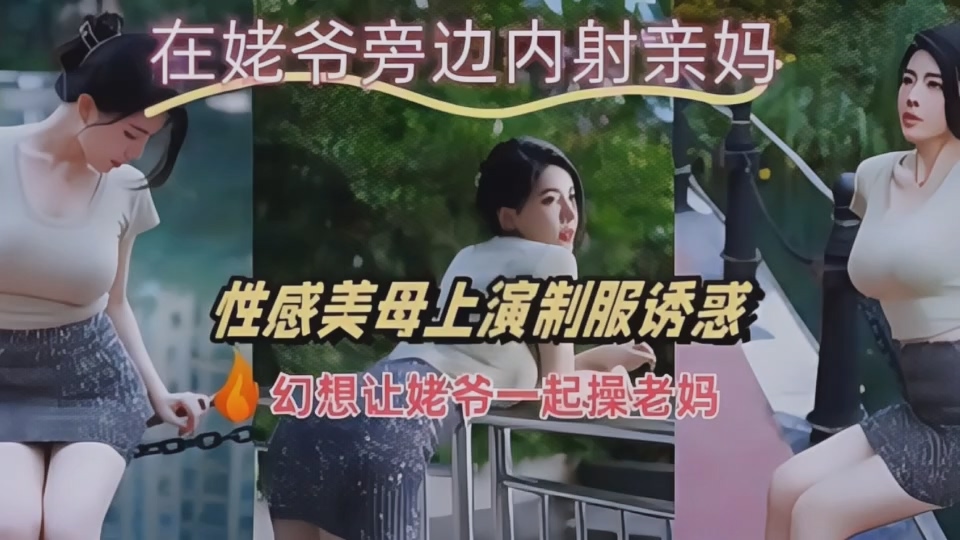 性感美母上演制服誘惑❤️性感吊帶紅絲後入騷媽的性感肥臀幻想讓姥爺一起操老媽無浮水印版
