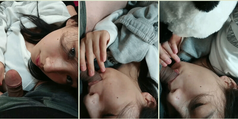 ❤️ 極品反差婊❤️乖巧素顏小女友水汪汪的大眼睛好白菜被豬拱了睡意朦朧中都不忘含著男友短小的雞巴