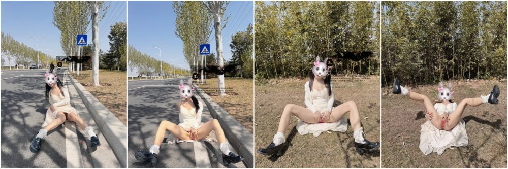 ✅ 在馬路旁邊撅着屁股尿尿的『萌醬』被哥哥拉到路邊爆炒，打扮得乖乖的，當然是為了方便做壞事啦（21V）[MP4/476MB]