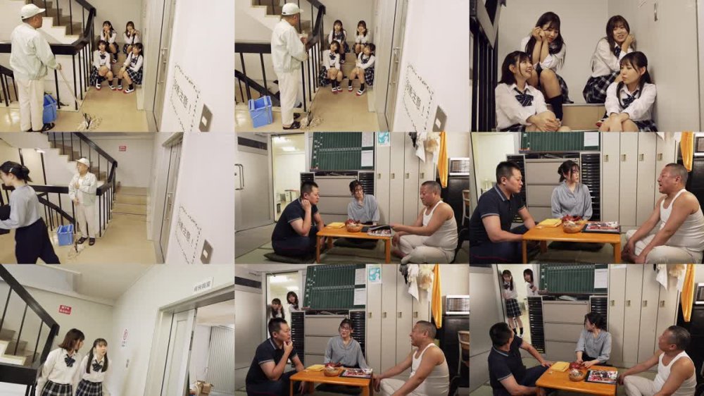 +++ [FHD] HUNTC-366 「おじさんセックスしよ」用務員の仕事は学校の環境整備とセックス。用務員室はおじさんチ〇ポで性欲解消する女子〇生たちのエッチなサボり場と化した！