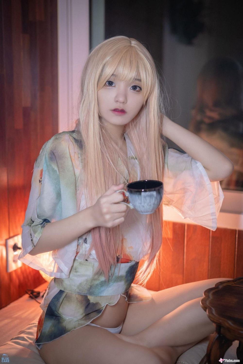 性感美圖017期粉紅金絲[57P]