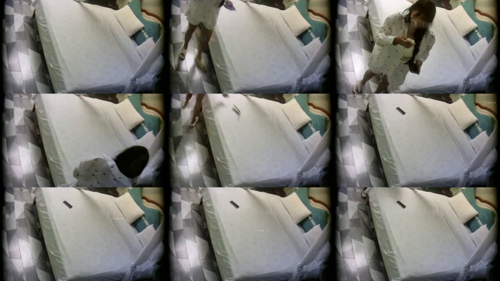 安防酒店攝像頭偷拍❤️眼鏡學妹和黃毛小哥男友開房 乾完自拍一番[MP4/714MB]