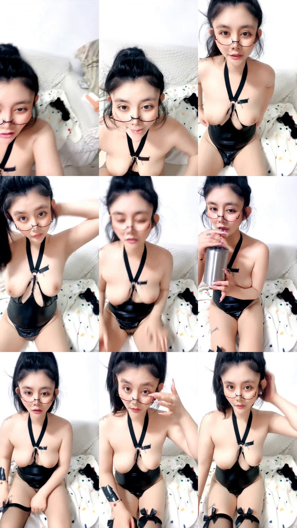 黑絲露臉帶個眼鏡的悶騷人妻跟蒙面大哥激情啪啪，乖巧聽話深喉草嘴，無套爆草激情