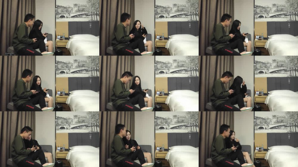 【AI增強】20210202_[原版]步賓探花_啪啪黑衣牛仔短褲週邊妹，一對大奶拉手后入推車