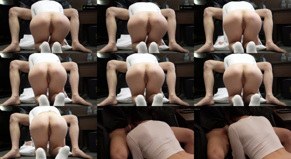 ⚫️ 新品福利，窮人的女神，富人的精盆，綠帽騷妻【RinYu林語】雙視角，棉白短襪，伺候主人內射