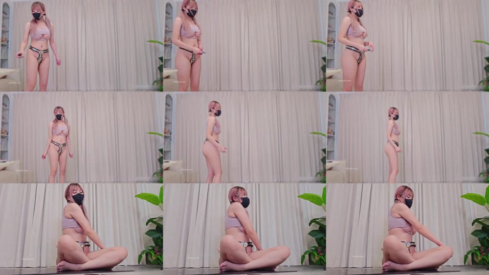 ⚫️10月新品，大波翹臀少女福利姬【小小Q】羞恥露出，貞操帶的瑜伽時間，做著胸部快掉出來