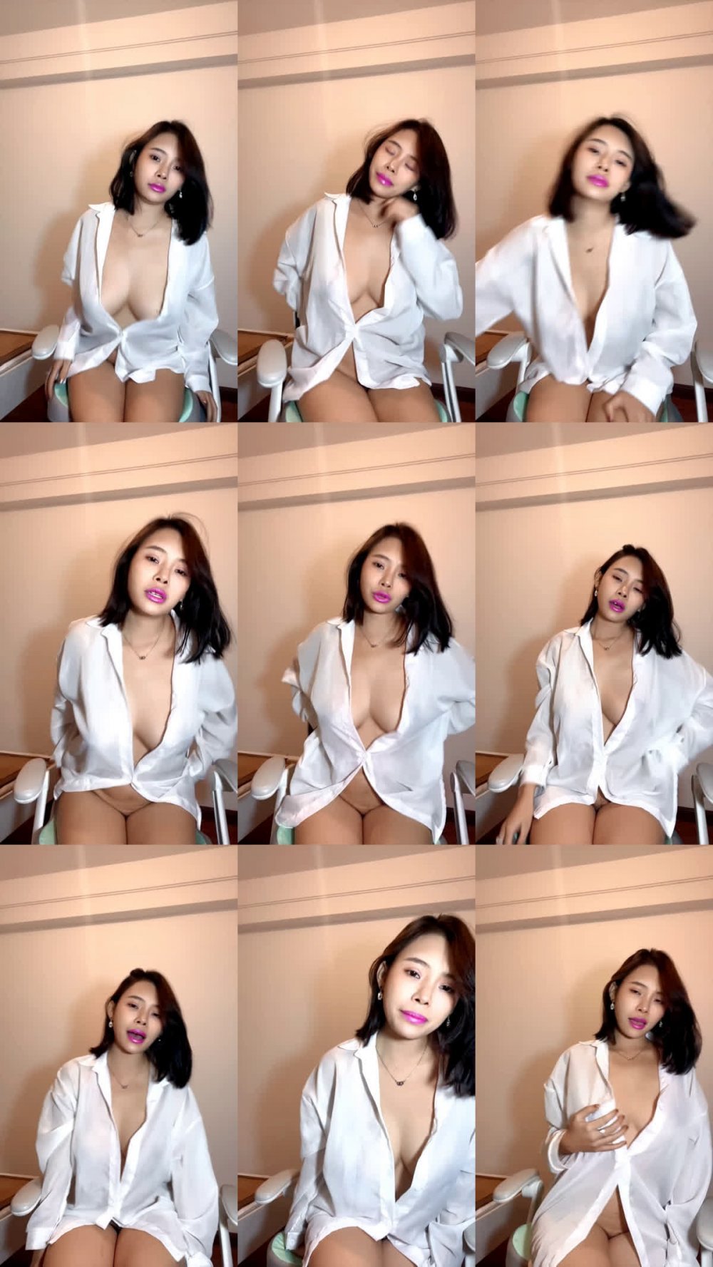 新來的女模特露臉白襯衣很是誘惑，性感的大奶子看著還有奶水，跟狼友撩騷互動掰開淫水