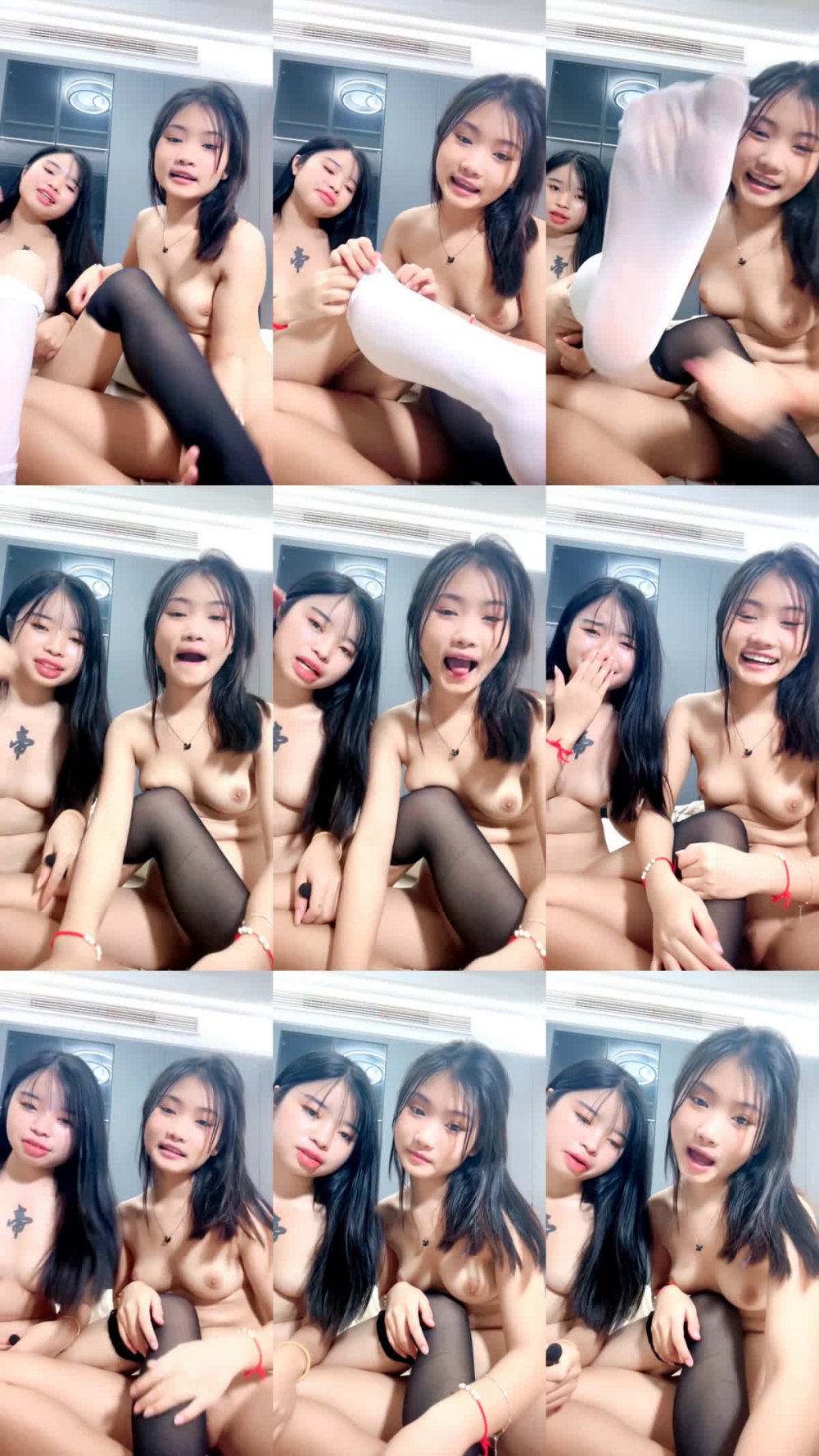 絲襪高跟露臉姐妹花跟小哥一起玩雙飛，全程露臉大秀直播，激情互動撩騷不斷讓小哥哥後入