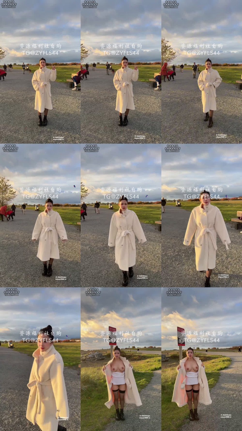 +++ XB-977 公園裡戴大紅花人前大膽口交無人的地方啪啪