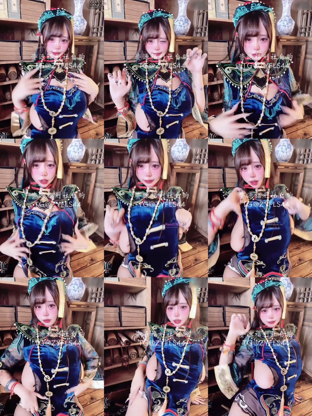 ⚫️10月26日新品，神級N罩杯巨乳，純欲福利姬【Haru哈嚕、蕭婷安】最新作品，黑絲殭屍娘
