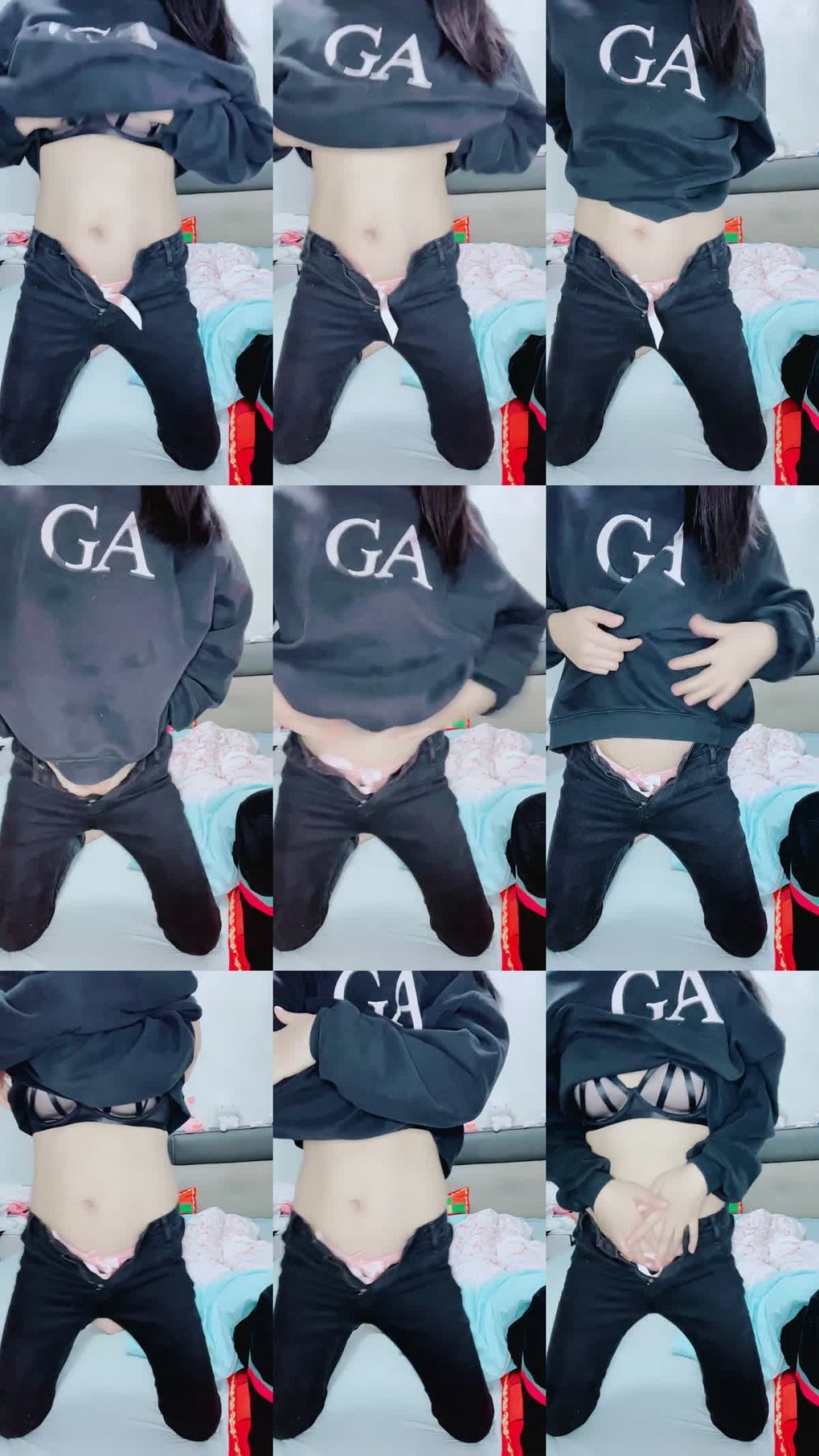 ⚫️ 新人大眼睛騷姐姐【穎穎】下海福利，自慰噴水舌吻吃雞無套啪啪內射，全程露臉性愛很真實