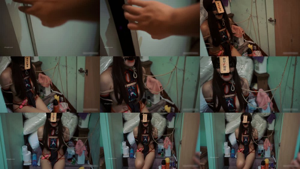 ⚫️11月新品，大奶肥臀少女福利姬【小小Q】羞恥露出，扮演會咬人的女殭屍圈養調教啪啪啪