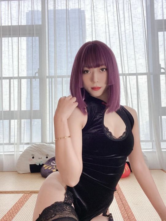 Money冷冷 - 高叉旗袍蕾絲裙 [102P]