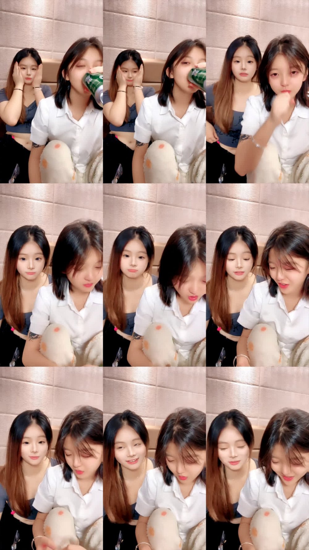 源源帶新姐妹讓大哥玩雙飛，全程露臉高顏值一起舔雞巴，讓大哥揉奶玩逼，站著尿尿多體位輪草抽插