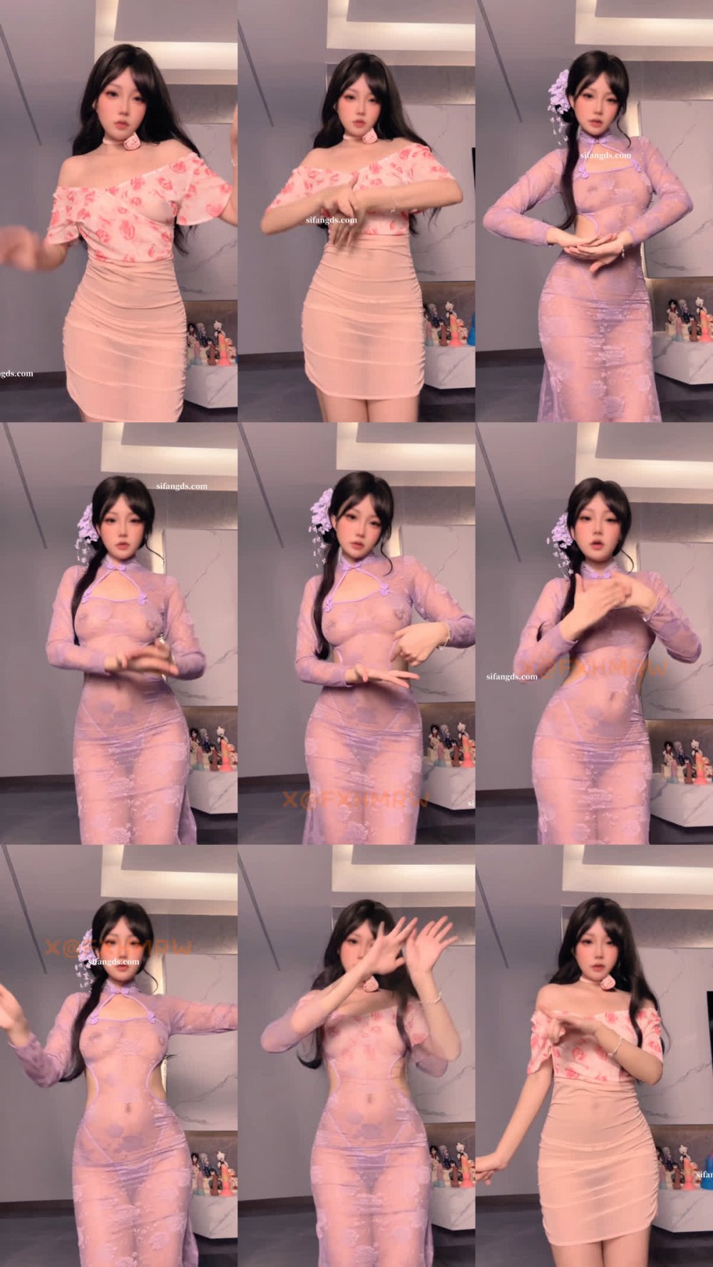 新品，極品可甜可鹽舞姬美少女【小仙雲】最新私拍，甩B抖臀動感裸舞一正一淫非常絲滑，超頂（11V）[MP4/844MB]