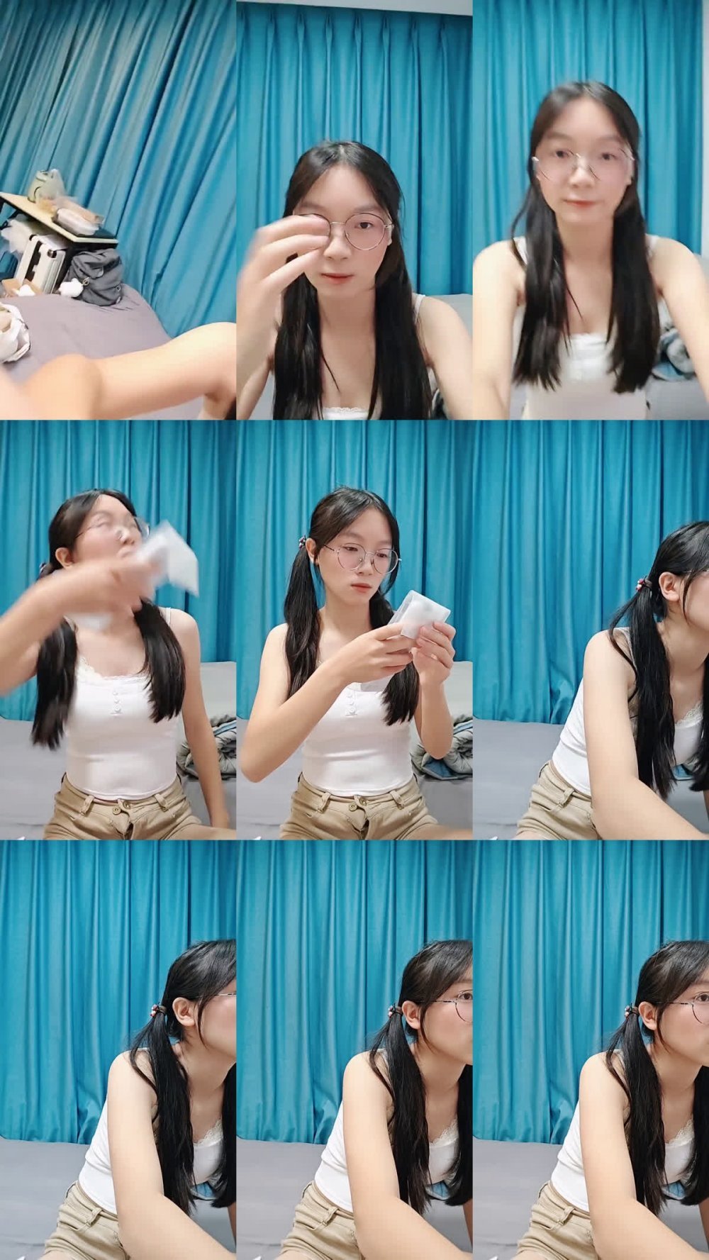 ⚫️11月新品，眼鏡大學生，超級反差【兔奶】大屁股絲襪，扣穴自慰，滿滿擼點