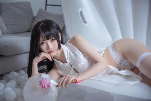 [Cosplay] 面饼仙儿 白色旗袍 [60P-649MB]