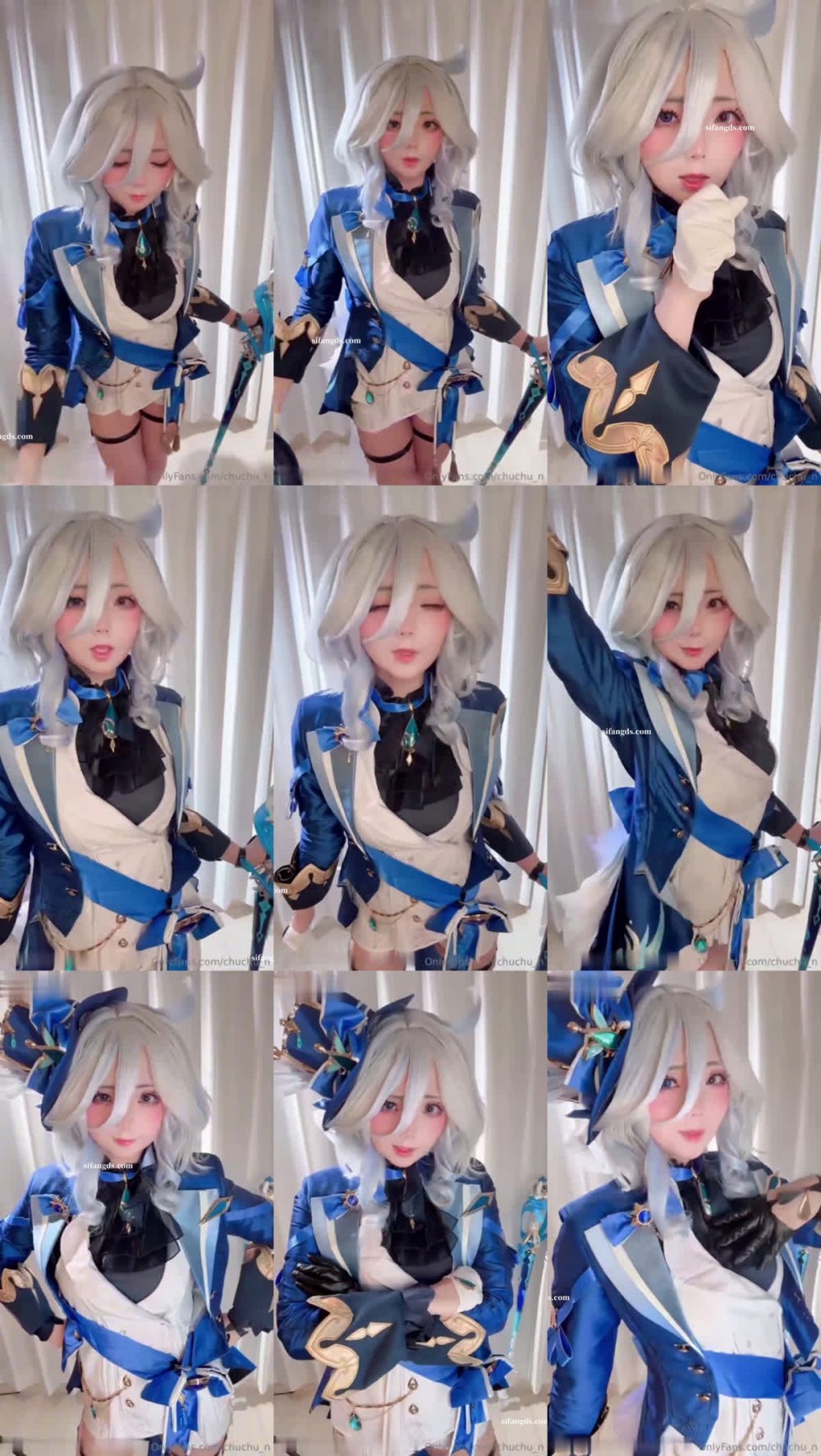 ⚫️11月新品，卡哇伊COS反差博主【chuchu_n】單獨解鎖，芙寧娜道具固定強制高潮，