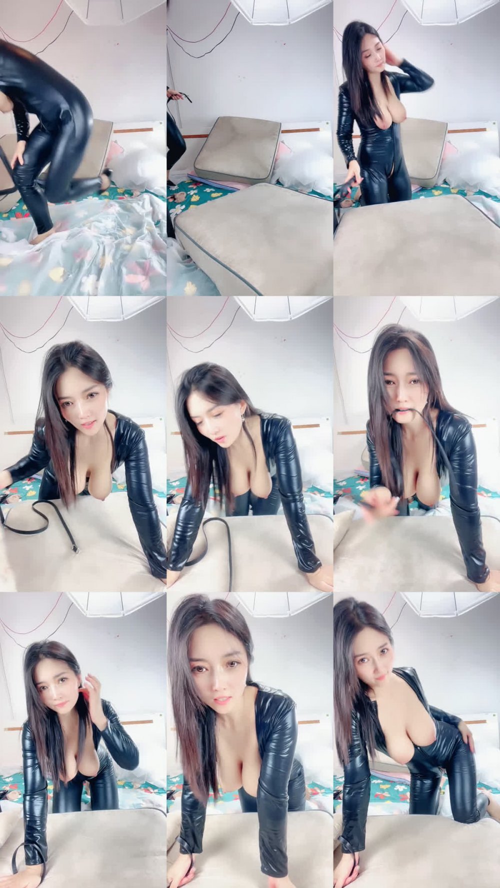 ⚫️ 巨乳高顏氣質美少婦【風韻十足小姨】帶著外女被四眼男雙飛，連體皮褲肏完熟女