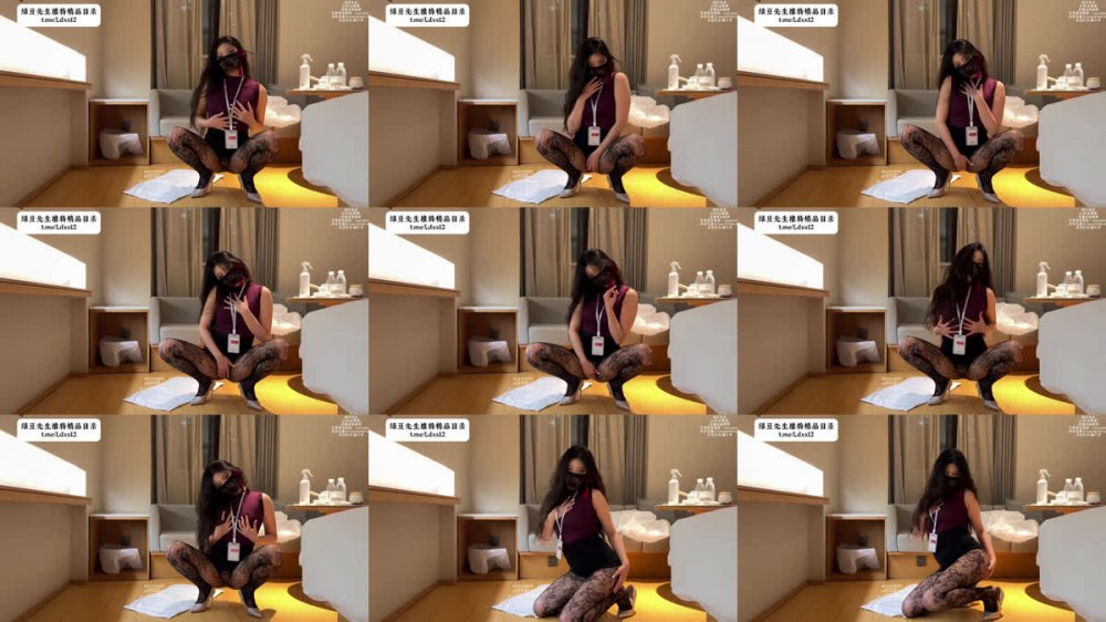 ✅ 原東航見習空姐『爆米花』魅惑的眼神，妖嬈的身段，穿上黑漁網，各種姿勢安排