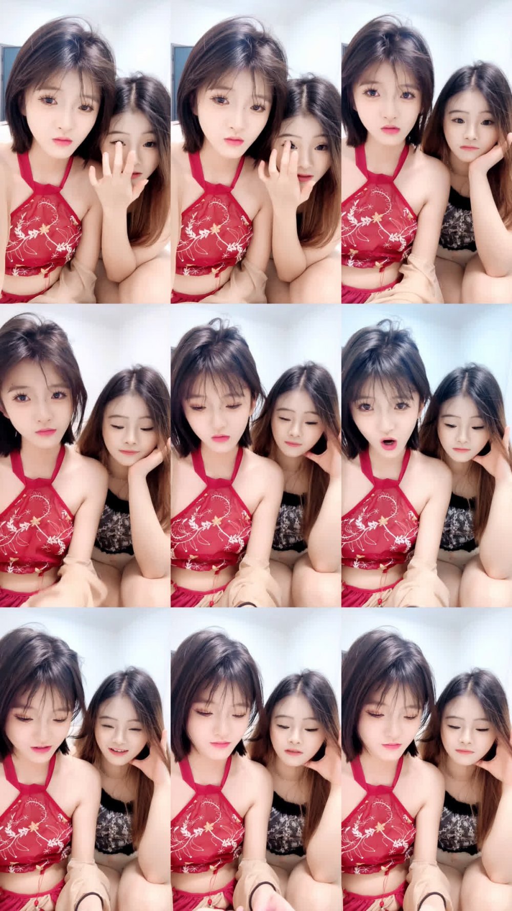 極品妞源源穿性感的情趣裝跟好姐妹一起跟大哥玩群P，全程露臉淫聲蕩語各種舔弄大雞巴