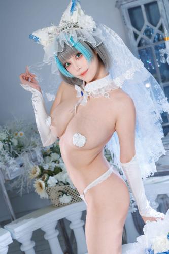 [Cosplay] 蜜汁猫裘 碧蓝航线 柴郡花嫁 [133P2V-4.39GB]