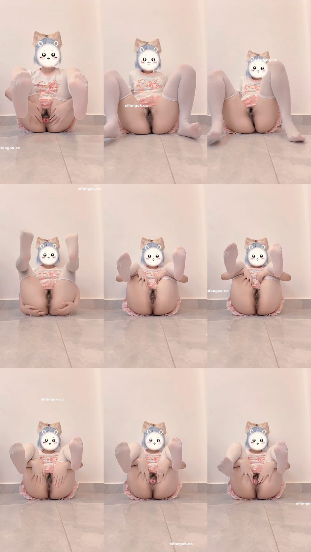 ⚫️ 推特萌妹【骨頭】定製福利，道具自慰邊插邊噴水