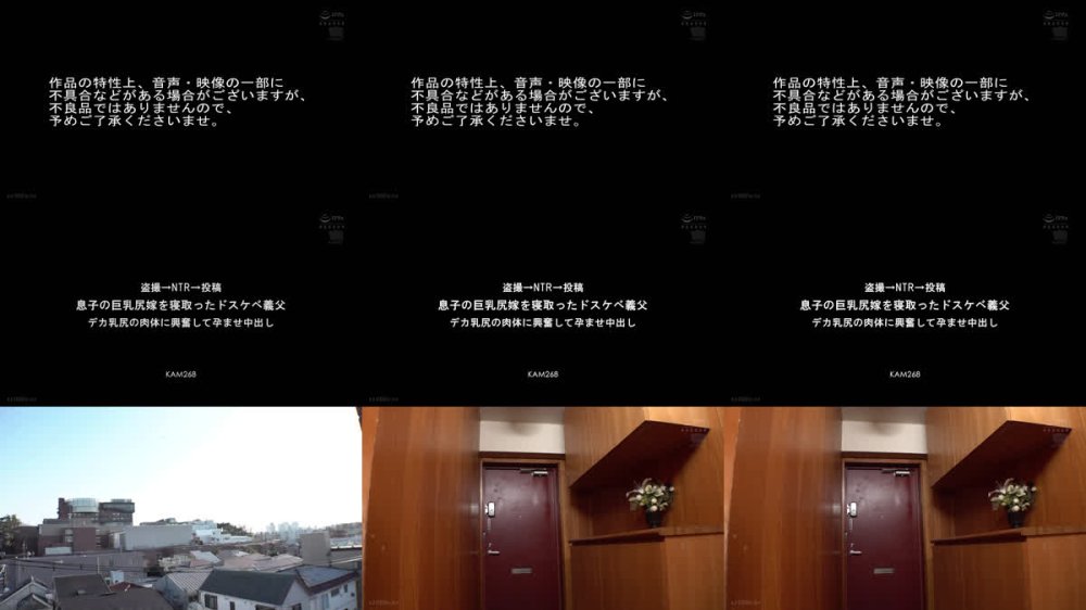 +++ [FHD] KAM-268 盗撮→NTR→投稿 息子の巨乳尻嫁を寝取ったドスケベ義父 デカ乳尻の肉体に興奮して孕ませ中出し 二羽紗愛