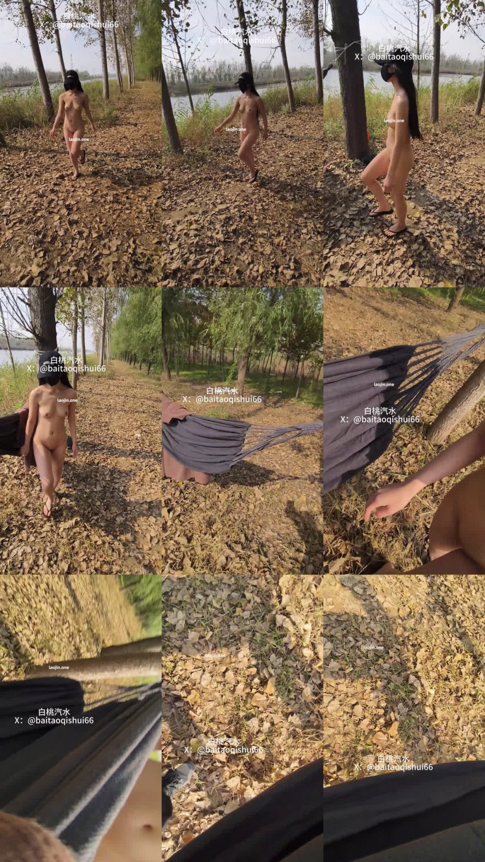 2025年12月最新，驅車到鄉下玩刺激，【白桃汽水】，牛逼炸了，小樹林脫光不過癮