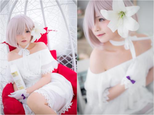 [Cosplay] Miu 只 – Mashu White Dress