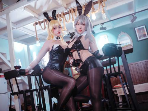 [Cosplay] 刺青Poi 碧蓝航线 北卡罗来纳+华盛顿 兔女郎 (&隼隼子) [40P-308MB]