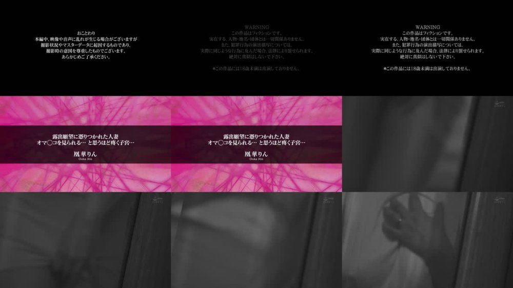 +++ [FHD] APNS-396 露出願望に憑りつかれた人妻 オマ●コを見られる…と思うほど疼く子宮… 凰華りん