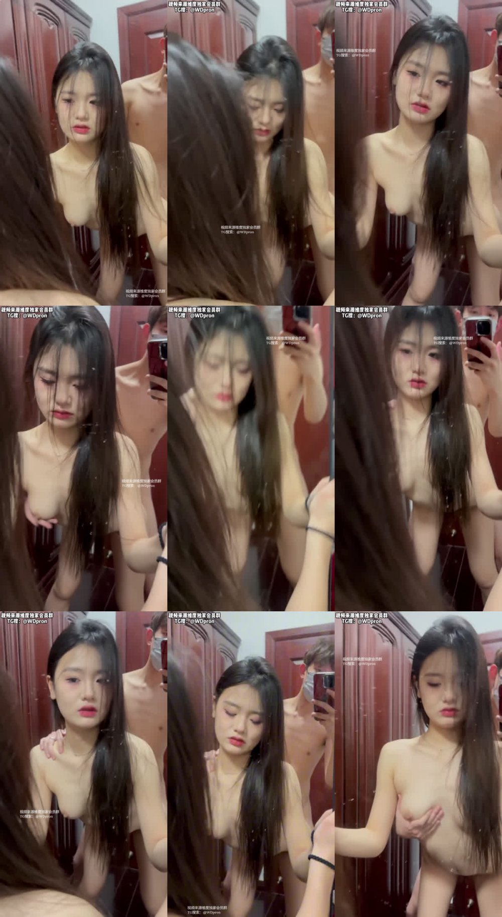 ✅ 露臉在校女學生，全程露臉超反差，懟臉口交 對著大鏡子後入，表情風騷，被乾的爽