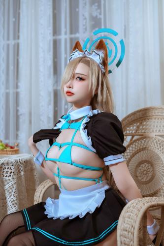 [Cosplay] 二佐Nisa 蔚蓝档案 一之濑明日奈 猫耳女仆 [39P-755MB]