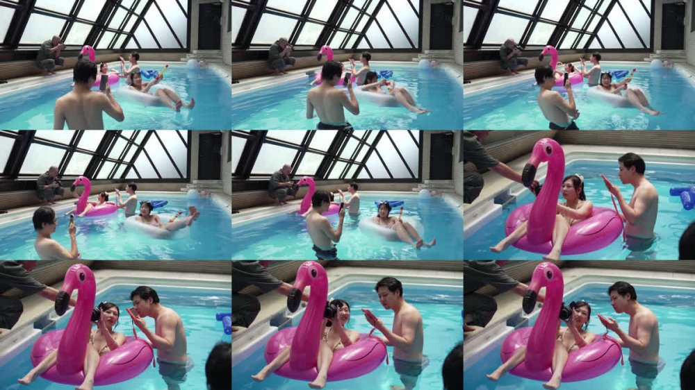 +++ [FHD] HSODA-100 都内のセレブなナイトプールでS級水着美女軍団と夢のワンナイトハーレム乱交