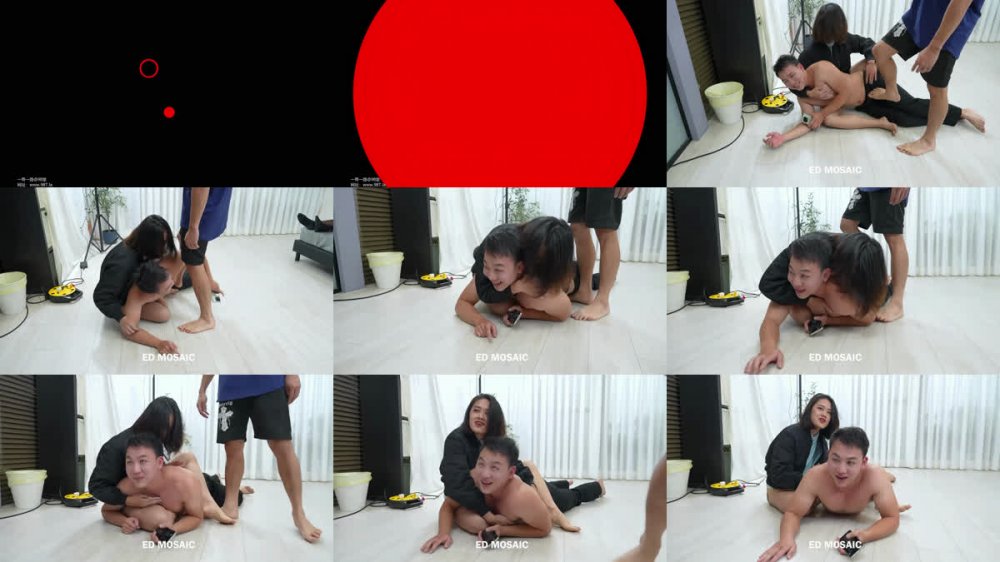 【AI增強】EdMosaicEDEA-400淫亂的月月插著肛塞做到高潮瘋狂抽蓄！ 全身痙攣！ 4P無碼