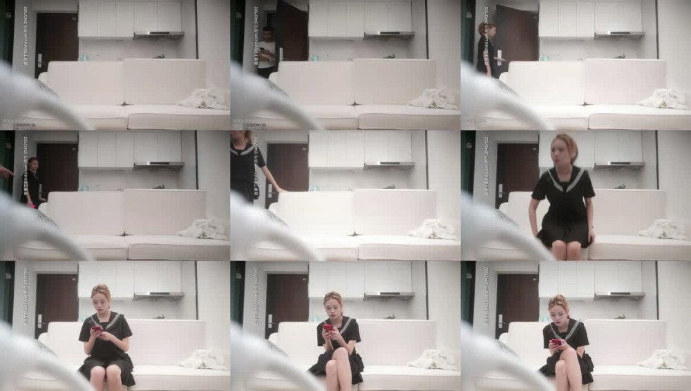 【AI增強】2020-07-12【千人斬探花】深夜場JK裝黃髮妹子，一起洗澡鏡頭前高難度倒立口交摸逼