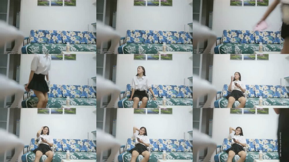 【AI增強】2020-08-24【千人斬探花】（二炮）約了個白衣長腿妹子沙發上啪啪，口交鏡頭前掰穴