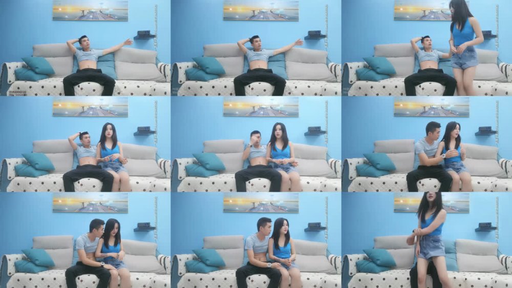 【AI增強】2020-08-26【千人斬星選】約了個高顏值甜美藍衣妹子，深喉插嘴近距離掰穴騎乘站立后入