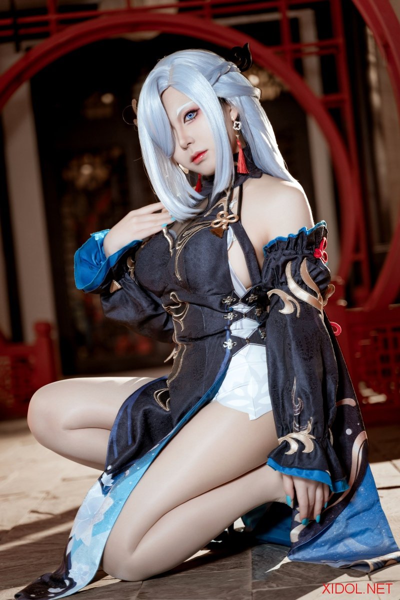 [Cosplay] 虎森森 原神 申鹤·冷花幽露 [35P-291MB]