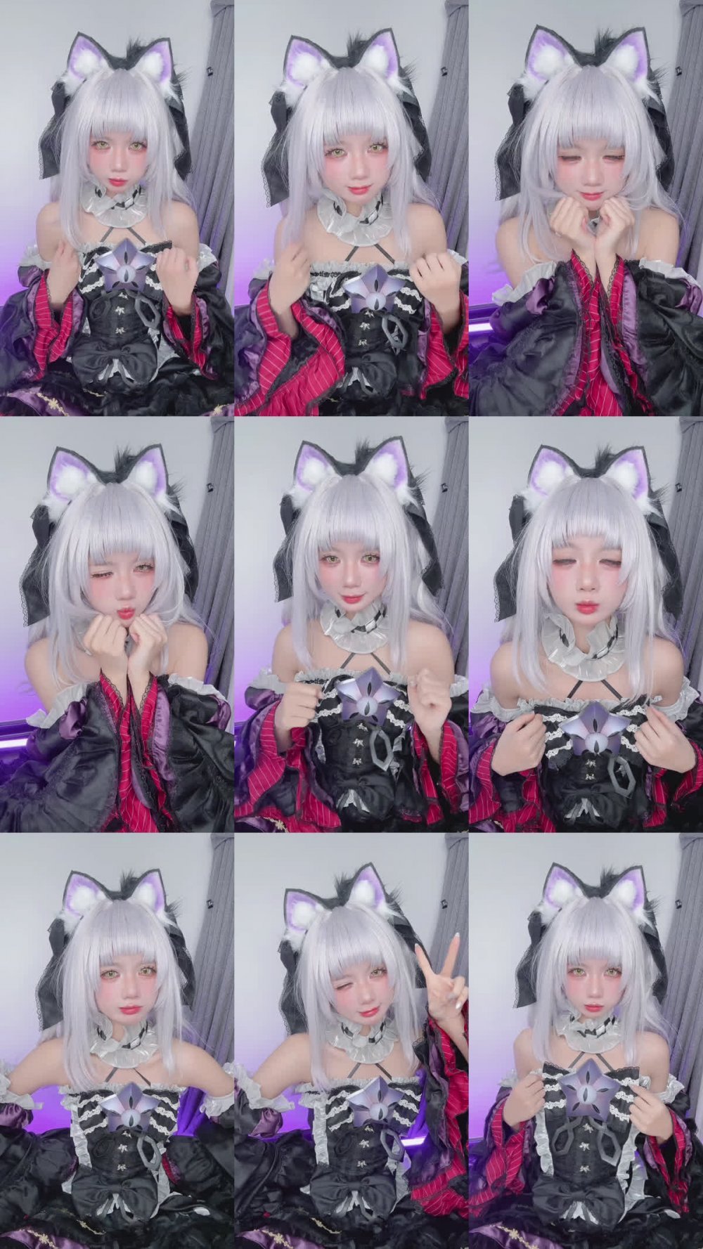 [Cosplay] PoppaChan – Murasaki Shion Dress (Vtuber)[88P10V-1.11GB]