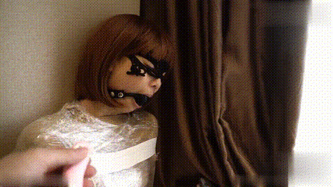 【seven7小姐20】_首部不戴頭套，穿五趾絲襪，長時間口球塞嘴口水長流，固定震動