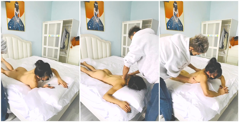 重磅！ 健身博主【羅拉沒肌肉】色誘上門按摩技師❤️被按摩師的手法折服受不了了